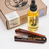 Captain Fawcett Private Stock Beard Oil and Folding Pocket Comb Gift Set