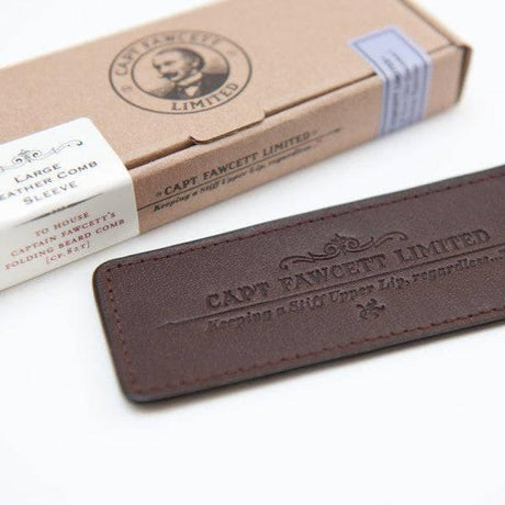Captain Fawcett Large Leather Sleeve for Pocket Comb