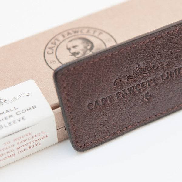 Captain Fawcett Small Leather Sleeve for Moustache Comb