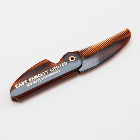 Captain Fawcett Expedition Mo Wax Folding Moustache Comb Set