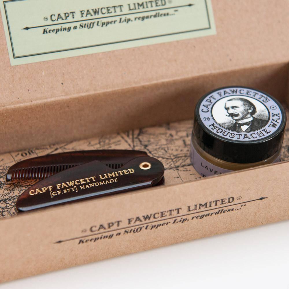 Captain Fawcett Expedition Mo Wax Folding Moustache Comb Set