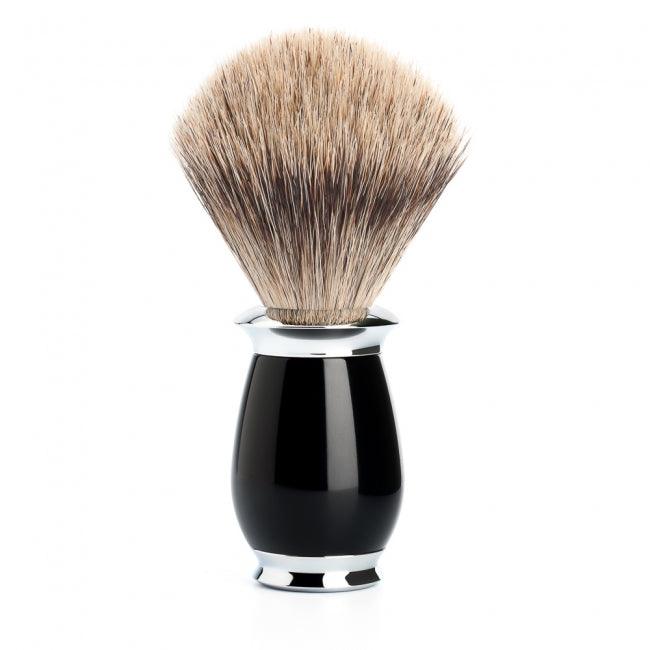 Muhle Puris t281 K 56Fine Badger Shaving Brush Black Resin