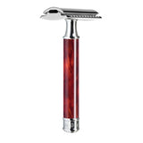 Muhle Traditional R108 Safety Razor Closed Comb Tortoiseshell Resin 41mm by 94mm