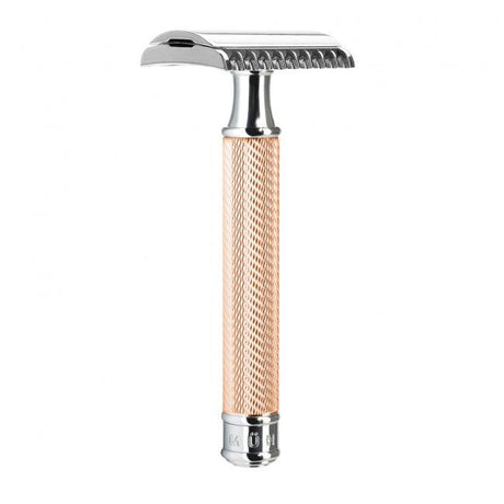 Muhle Traditional R41 Safety Razor Open Comb Rose Gold Plated Metal 43mm by 94mm