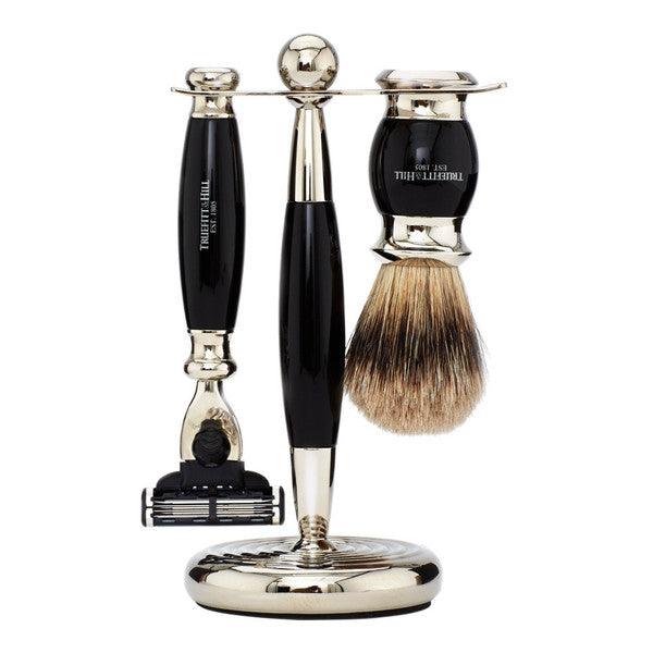 Truefitt and Hill Edwardian Collection Shaving Set Mach 3 Ebony