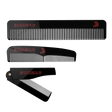 Bossman Set of 3 Acetate Beard Mustache Hair Combs