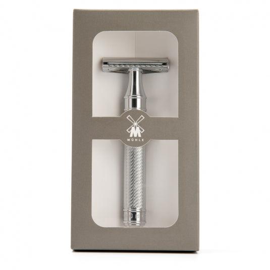 Muhle Traditional R89 Safety Razor Closed Comb Grande Chrome Plated Metal 41mm by 107mm