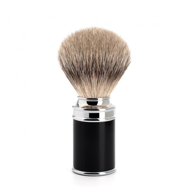 Muhle Traditional 31M106 Silvertip Fine Badger Brush Black Resin