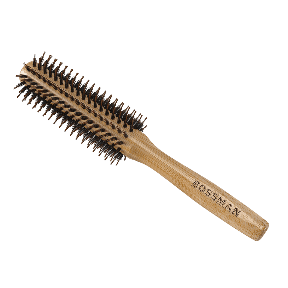 Bossman Round Boar & Nylon Bristle Hair Brush