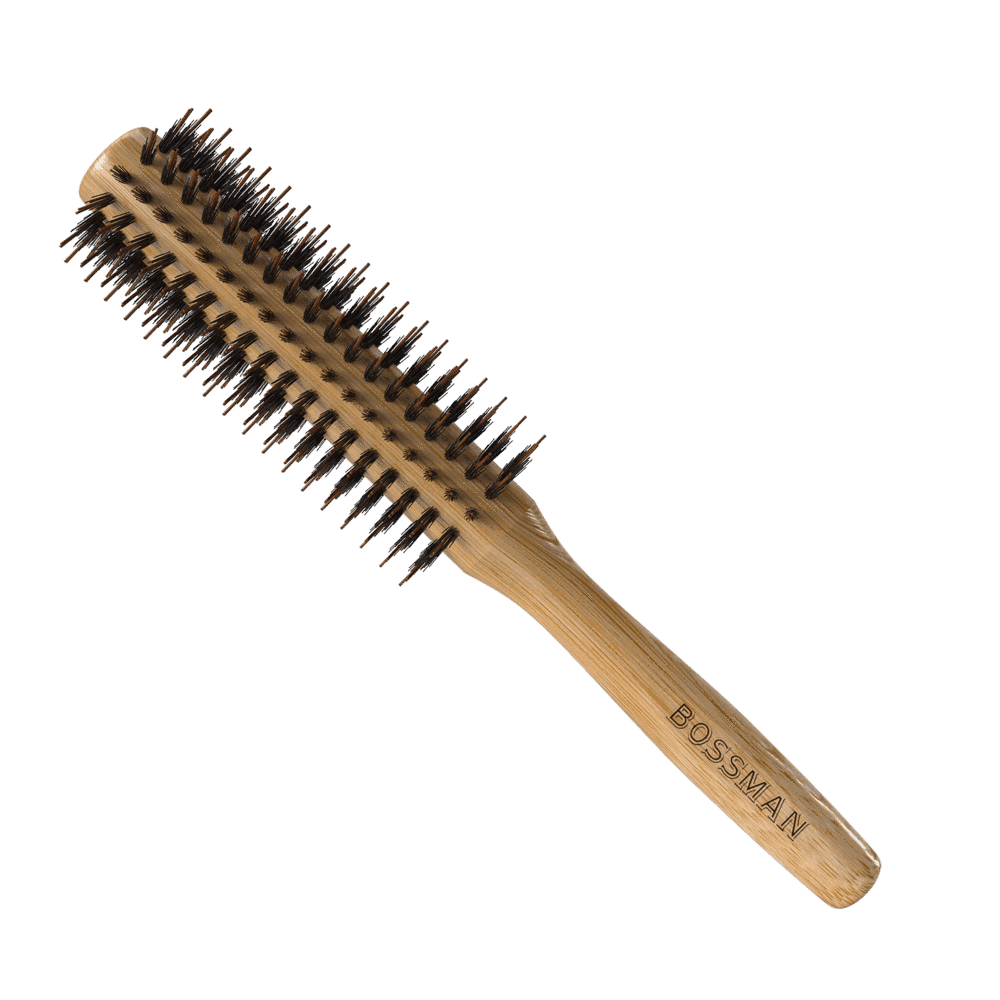Bossman Round Boar & Nylon Bristle Hair Brush