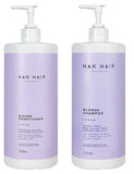 NAK Hair Blonde Shampoo and Conditioner 1 Litre duo.