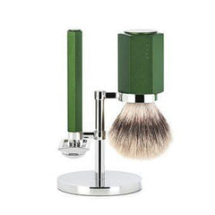 Muhle Hexagon S31MHXGForest Synthetic Silvertip 3-Piece Shaving Set