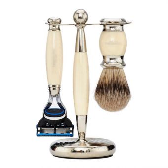 Truefitt and Hill Edwardian Collection Shaving Set Fusion Blade Ivory