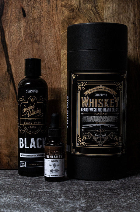 Stag Supply Whiskey Beard Wash Kit.