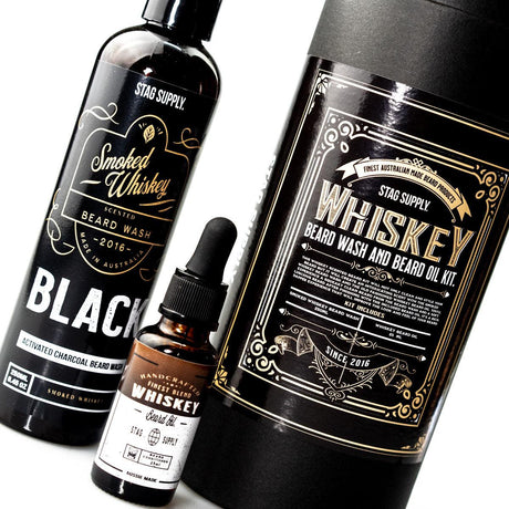 Stag Supply Whiskey Beard Wash Kit.
