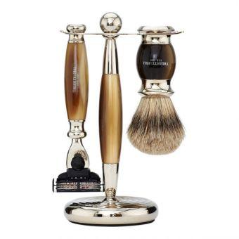 Truefitt and Hill Edwardian Collection Shaving Set Mach 3 Horn