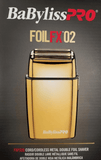 BaByliss PRO FOILF X02 Cordless Gold Metal Double Foil Shaver