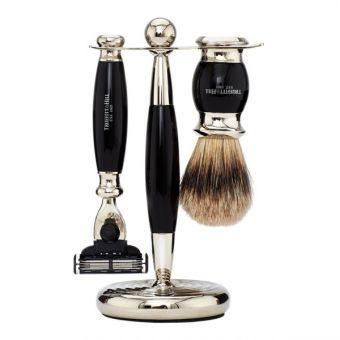Truefitt and Hill Edwardian Collection Shaving Set Mach 3 Ebony